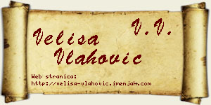 Veliša Vlahović vizit kartica